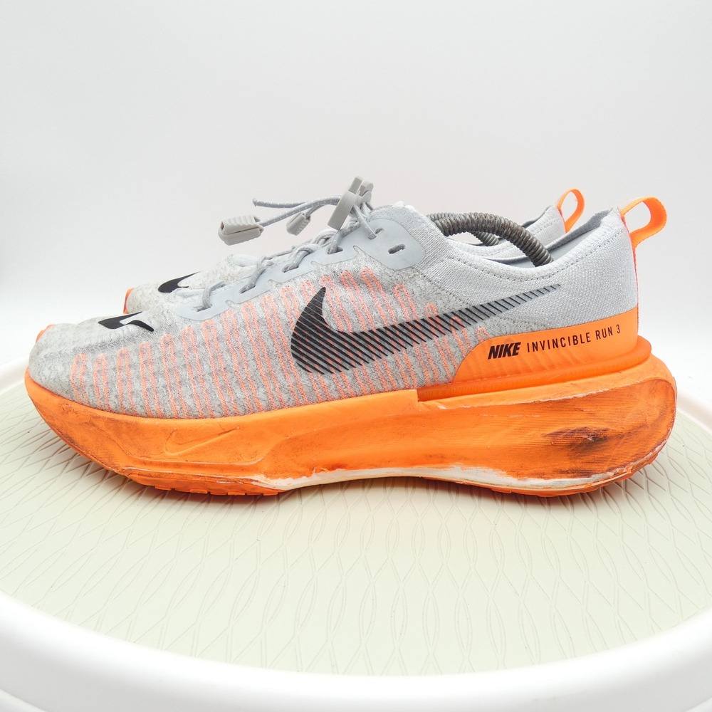 Nike ZoomX Invincible Run Flyknit 3 Silver Orange DR2615-008 Mens 11.5